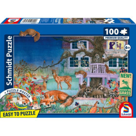 Puzzle Visite Nocturne des Animaux - 100 Pièces - Schmidt Spiele