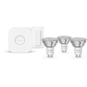 Kit de démarrage Philips Hue avec 3 spots LED GU10 et dimmer switch
