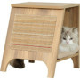 Console 3-en-1 pour chat ZOLUX - Griffoir, Couchage et Table d'Appoint Beige