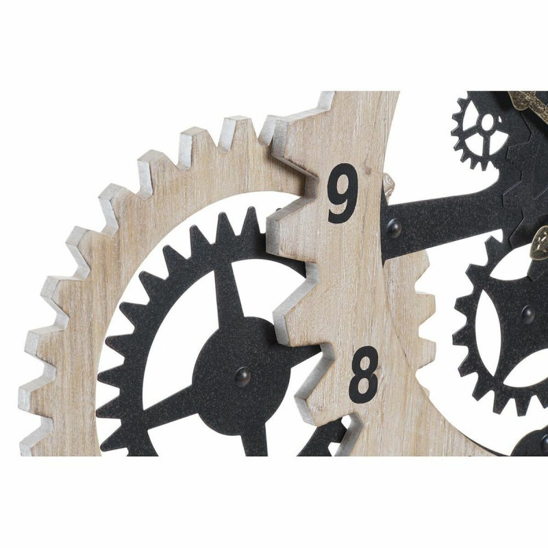 Image secondaire de Horloge Murale DKD Home Decor Naturel Noir MDF Engrenage (70 x 4 x 45 cm)