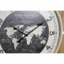 Horloge Murale DKD Home Decor Noir MDF Blanc Fer Mappemonde (60 x 4,5 x 60 cm) 139,99 €