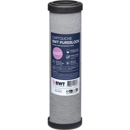 Cartouche Charbon Actif BWT PUREBLOCK 10 µm pour Filtration de Finition