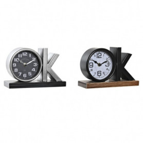 Horloge de table DKD Home Decor Argenté Noir Fer OK (23 x 8 x 15 cm) (2 Unités) 67,99 €