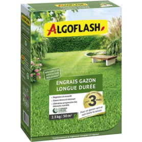Engrais Gazon Longue Durée 2,5 kg - ALGOFLASH