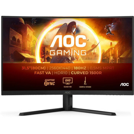 Écran PC Gamer Incurvé 32'' QHD 180Hz - AOC CQ32G4VE