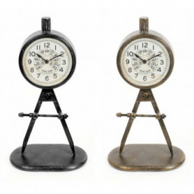 Horloge de table DKD Home Decor Noir Doré Fer PVC Loft (17 x 8 x 31 cm) (2 Unité 54,99 €