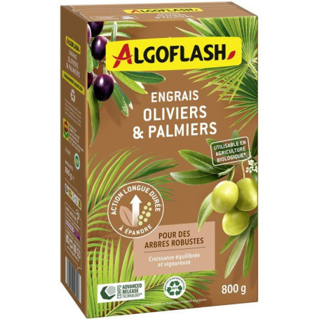 Engrais Naturel pour Palmiers et Oliviers - ALGOFLASH - 800 g
