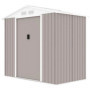 Abri de jardin en métal taupe avec portes coulissantes - 2,71 m²
