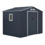 Abri de jardin en métal VENUS 5,29 m² avec kit d'ancrage
