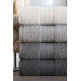 Ensemble de 4 serviettes de bain en coton gris - 50 x 85 cm