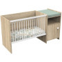 Lit bébé combiné évolutif 120x60cm avec commode à langer - Babyprice Up