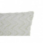Coussin DKD Home Decor Polyester Zigzag Aluminium Blanc (45 x 10 x 45 cm) 48,99 €