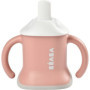 Tasse Evoluclip 3-en-1 Béaba - Vieux Rose pour Bébé