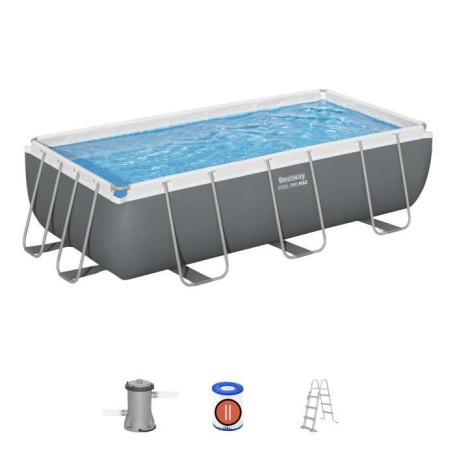 Kit Piscine Hors Sol Rectangulaire BESTWAY Steel Pro Max - 404 x 201 x 100 cm