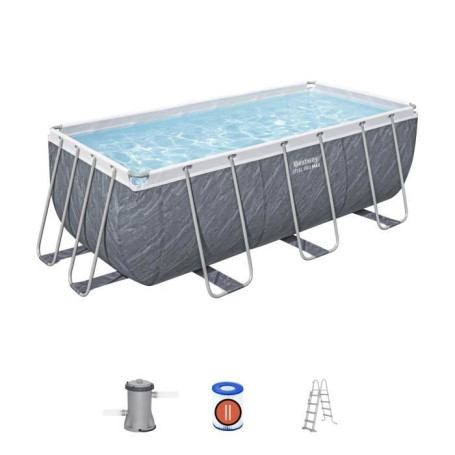 Kit Piscine Hors Sol Rectangulaire BESTWAY Steel Pro Max 412x201 cm