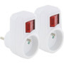 Lot de 2 prises murales avec interrupteur - CHACON - 1x16A - 3500W