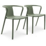 Lot de 2 Fauteuils de Jardin Empilables DIEGO en Olive