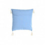 Coussin DKD Home Decor Bleu Polyester Coton Aluminium Blanc (40 x 15 x 40 cm) 63,99 €