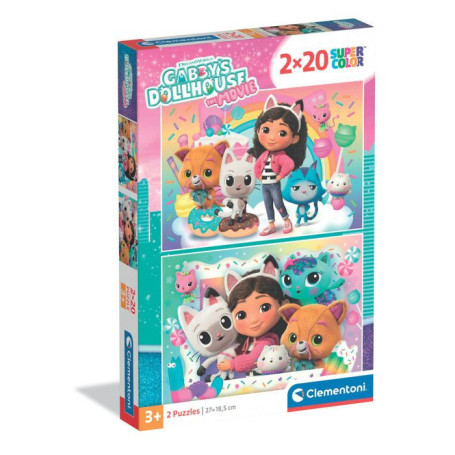 Coffret de Puzzles Gabby's Dollhouse - 2x20 pièces par CLEMENTONI