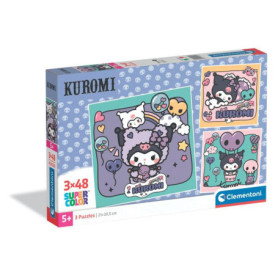 Puzzle Kuromi 3x48 pièces - CLEMENTONI