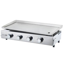 Plancha à Gaz Brasilia COOKINGBOX - 4 Brûleurs Inox 10kW