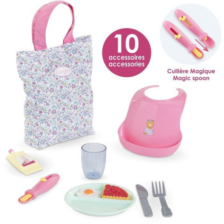 Grand Coffret Repas Floral pour Poupon Corolle 36/42 cm