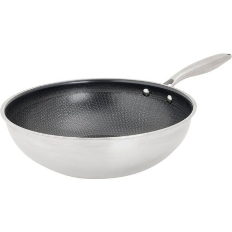 Wok Anti-adhésif en Acier Inoxydable Ø24 cm - COSY & TRENDY