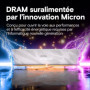 Kit Mémoire Gamer Crucial Pro OC 32 Go DDR5-6400 avec Dissipateur Thermique Blanc