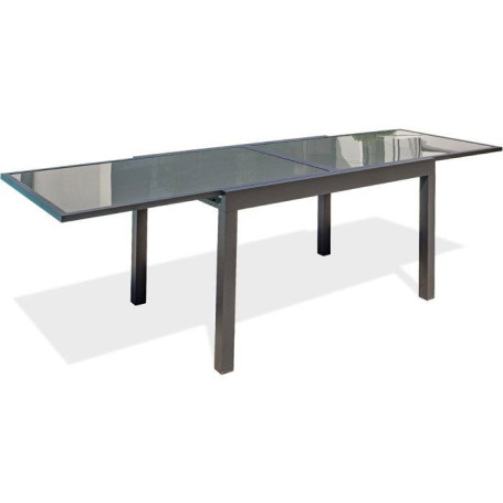 Table de jardin extensible TOLEDE en aluminium gris anthracite