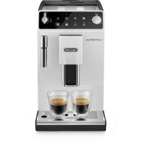 De'Longhi Autentica ETAM 29.513.WB - Machine à café automatique avec buse vapeur Cappuccino 15 bar - Blanc