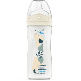 Biberon anti-colique DODIE 330 ml avec tétine biomimétique - Bleu