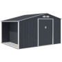 Abri de jardin en métal NOVA 8,72 m² avec portes coulissantes - Gris
