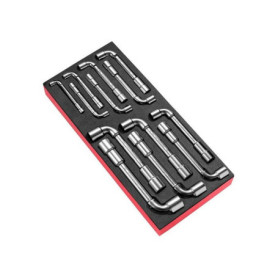 Ensemble de 13 clés à pipe débouchées métriques - FACOM série 75