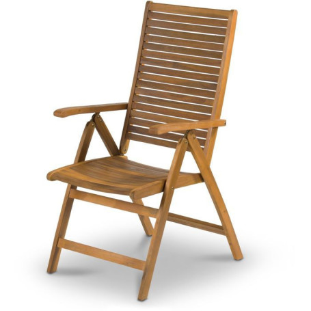 Chaise de Jardin Réglable en Bois d'Acacia - Fieldmann FDZN 4101-T
