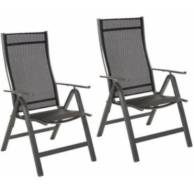Ensemble de 2 chaises de jardin réglables Fieldmann FDZN 5018