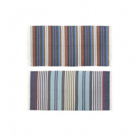 Serviette Paréo DKD Home Decor Marron Polyester Coton Blue marine (90 x 170 x 1 83,99 €