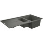 Evier composite GROHE K400 avec égouttoir - 1000 x 500 mm - Gris granite