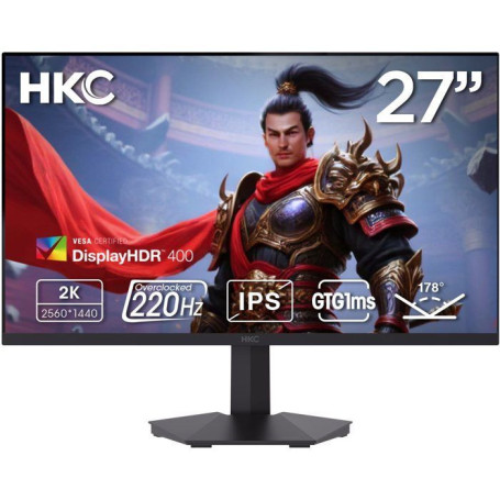 Écran PC Gamer HKC 27" QHD 200Hz Dalle IPS 1ms