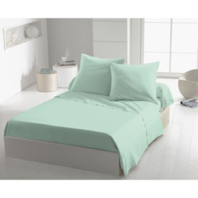 Drap Plat Microfibre Vert d'Eau 180 x 290 cm - HOME LINGE PASSION