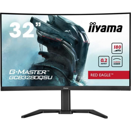 Écran PC Gamer Incurvé IIYAMA 32" QHD 180Hz Ajustable