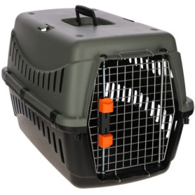 Box de Transport Écologique KERBL - Gris et Vert - 58x38x38 cm