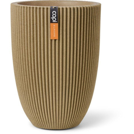 Vase Élégant Bas Groove NL - Beige - CAPI EUROPE
