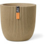 Pot de Fleur Boule Groove NL Beige - CAPI EUROPE