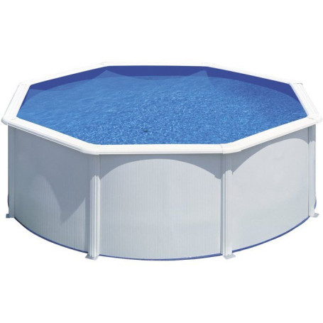 Kit Piscine Hors Sol Acier Ronde GRE Ø300 cm avec Filtre et Échelle