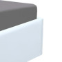Lit Coffre Eclipse 160x200 cm en Simili Blanc avec Sommier Inclus
