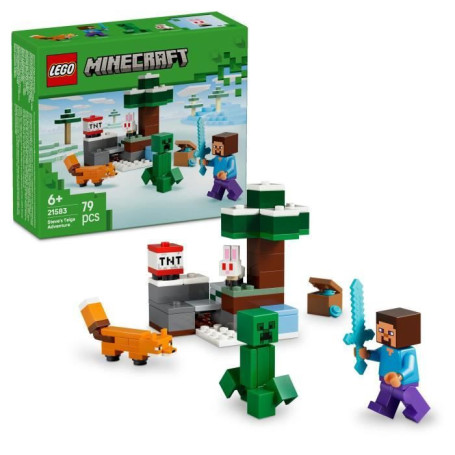 LEGO Minecraft : Les Aventures de Steve dans la Taiga - Set de Construction Amusant