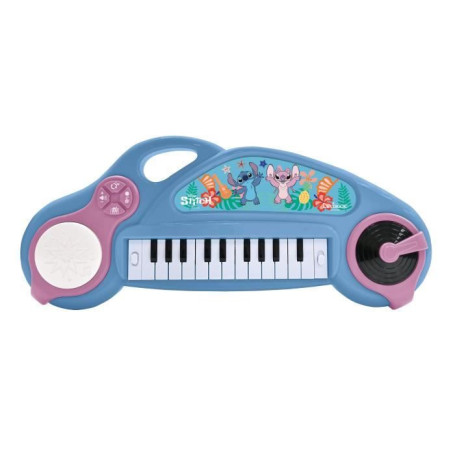 Piano Électronique Enfant Stitch avec Micro et Effets Lumineux