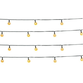 Guirlande Solaire Lumineuse Festy White - 20 Globes LED Blanc Chaud - 5,8 m