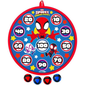 Cible Fléchettes Spidey MARVEL avec 4 Balles - 28 cm