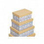 Jeu de Caisses de Rangement Empilables DKD Home Decor animaux Bleu Carton (43,5 97,99 €